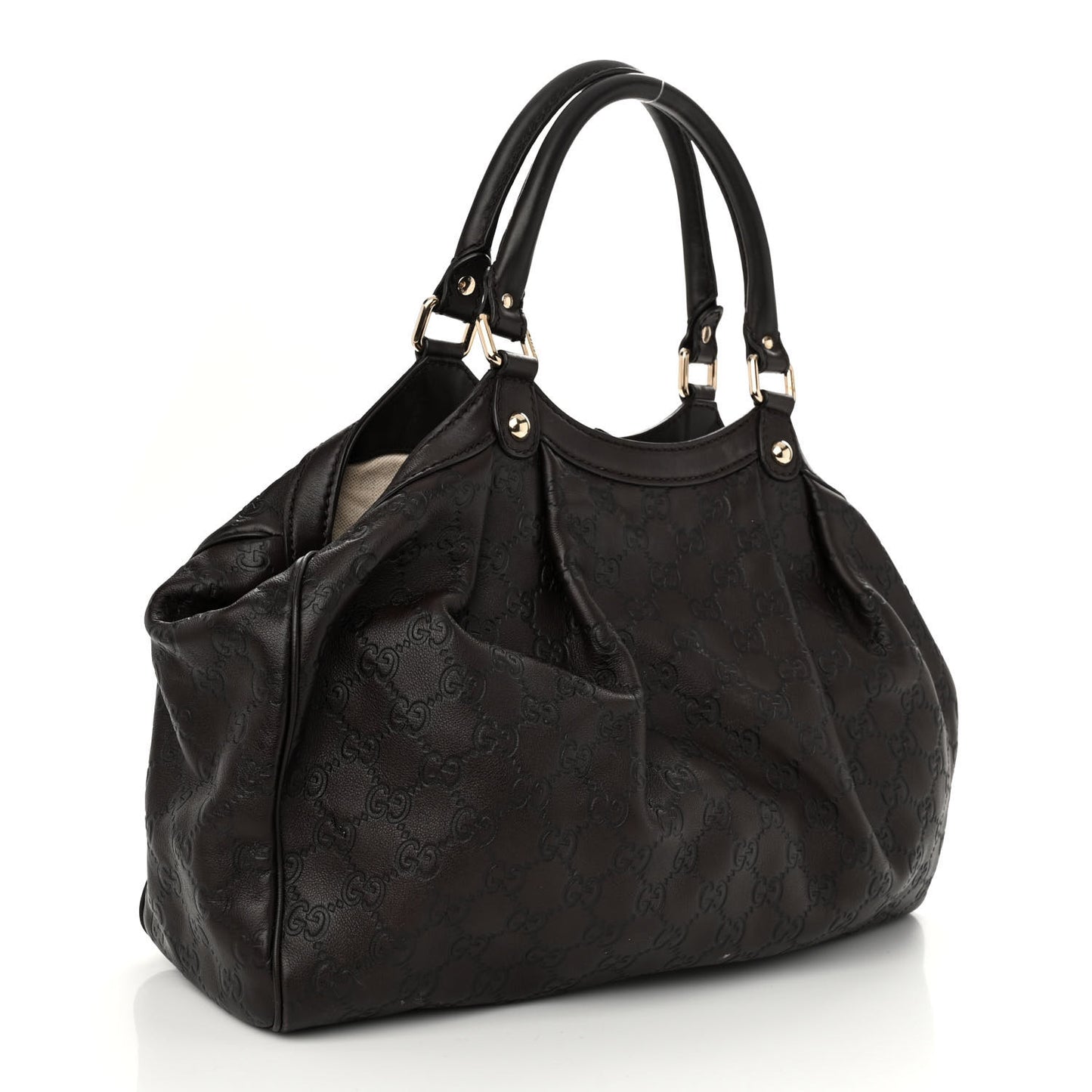 Guccissima Medium Sukey Tote Chocolate