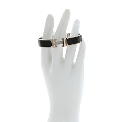 Hermes Enamel Narrow Clic Clac H Bracelet PM Black 2 of 5