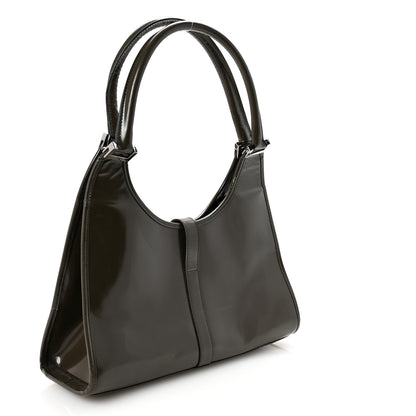 Gucci Patent Bardot Shoulder Bag Olive Green 3 of 10