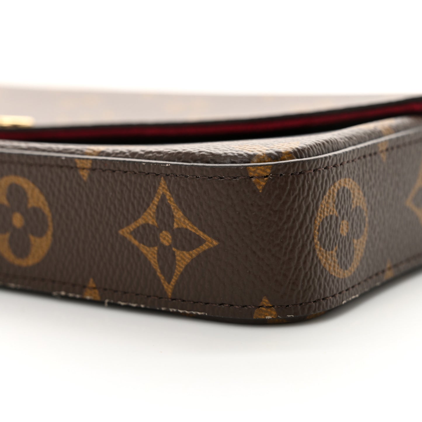 Monogram Pochette Felicie Chain Wallet Fuchsia