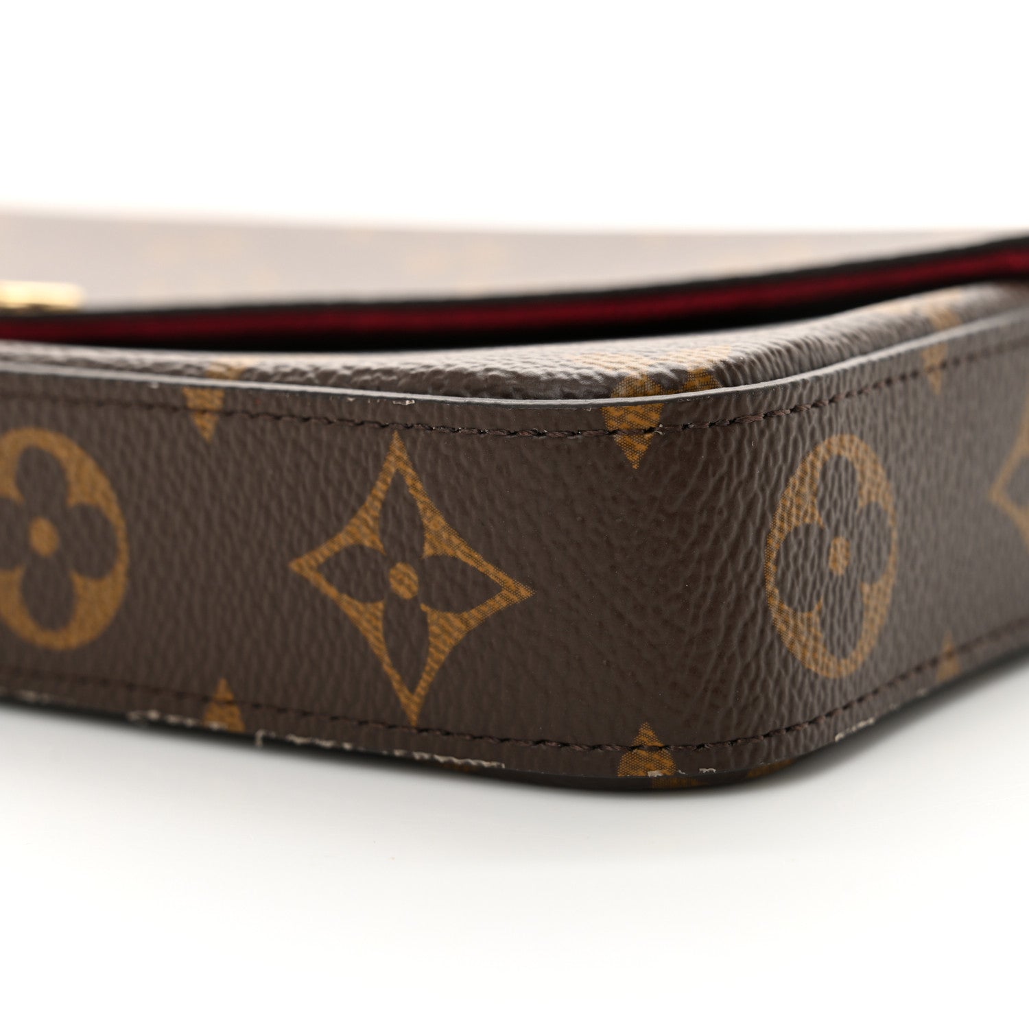 Louis Vuitton Monogram Pochette Felicie Chain Wallet Fuchsia 10 of 11