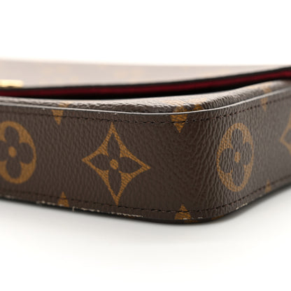 Louis Vuitton Monogram Pochette Felicie Chain Wallet Fuchsia 10 of 11