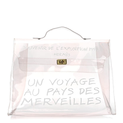 Hermes Vinyl Souvenir De L'Exposition Kelly Transparent 1 of 14