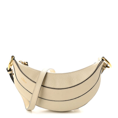 Chloe Grained Calfskin Banana Crossbody Bag Vegetal Beige 1 of 9