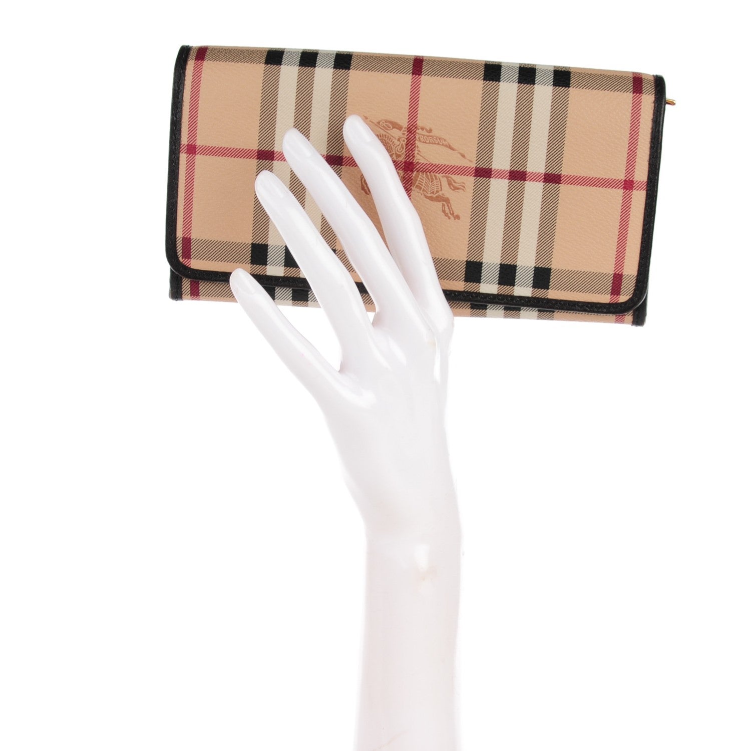 Burberry Haymarket Check Winsley Continental Wallet Chocolate 2 of 8