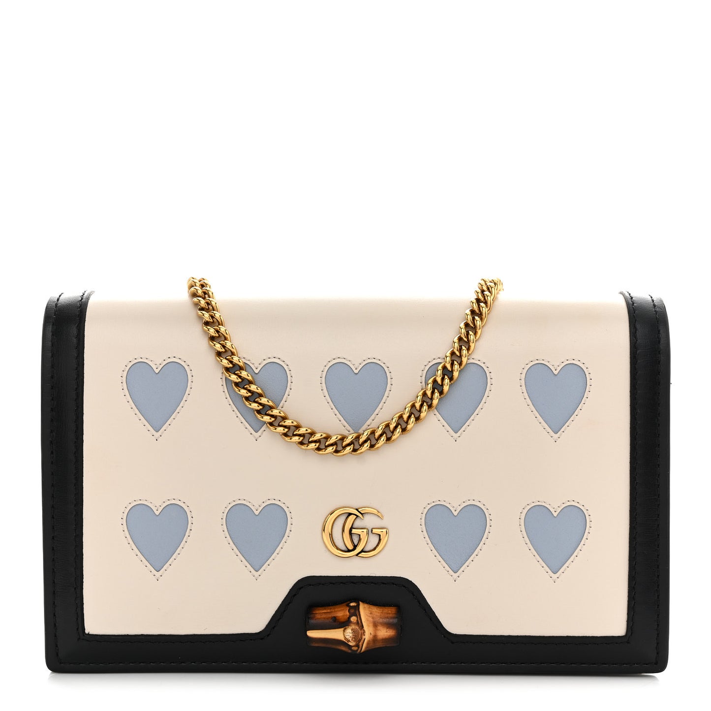 Calfskin Lovelight Mini Diana Chain Bag Mystic White Paradise Cloude