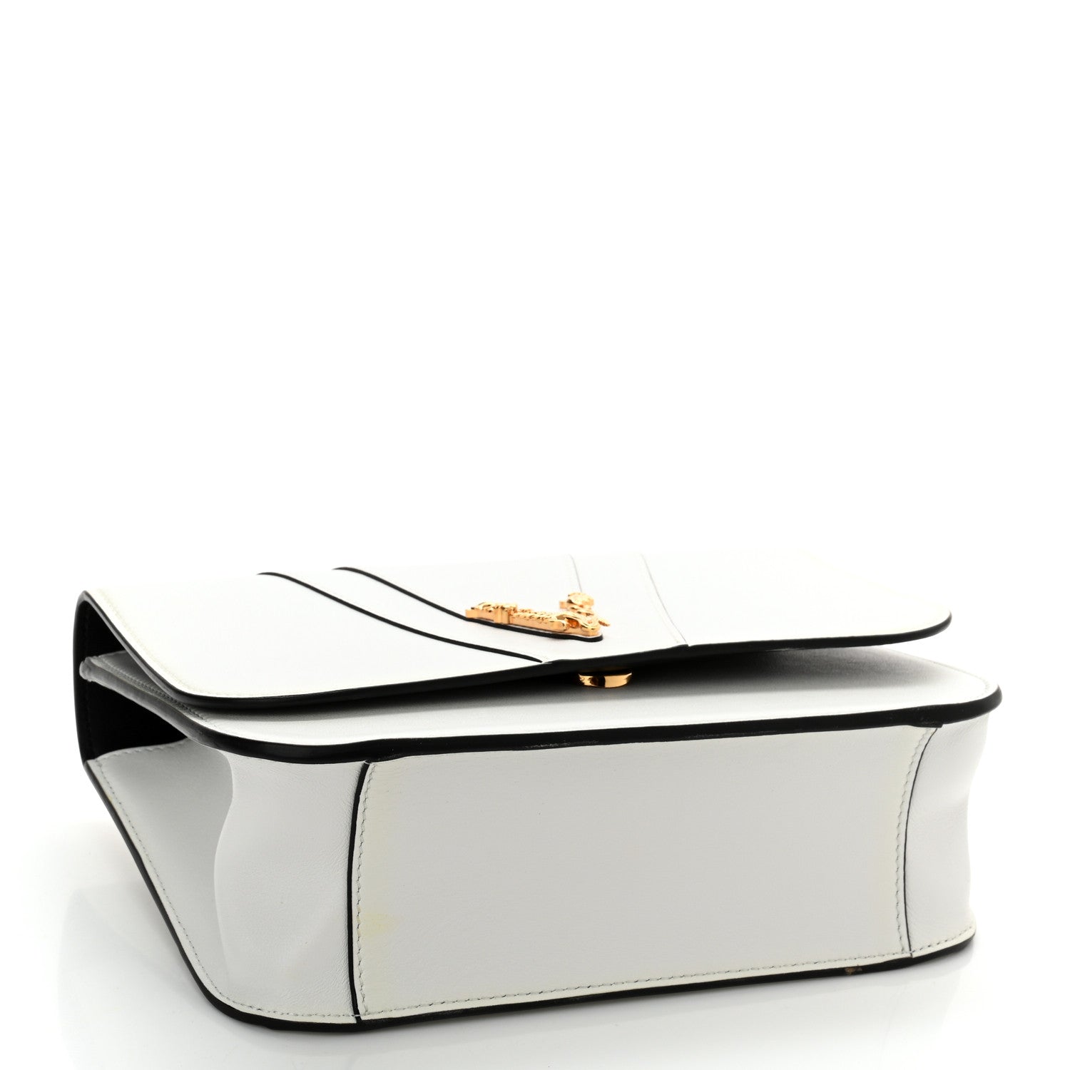 Versace Vitello Barocco Virtus Top Handle Shoulder Bag White 4 of 9
