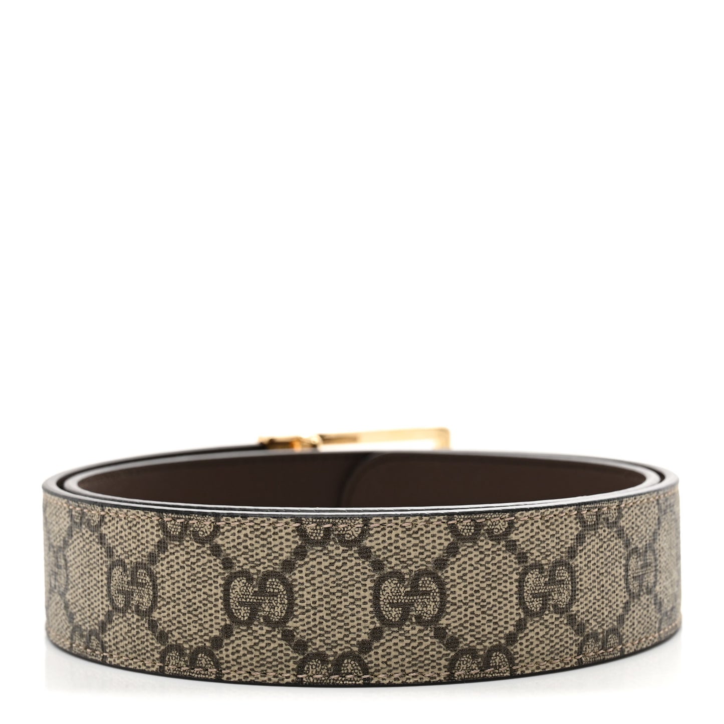 Supreme Monogram Calfskin Rectangular Belt 80 32 Brown