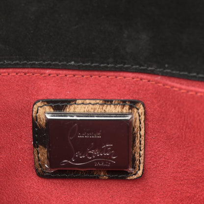 Christian Louboutin Patent Leopard Vero Dodat Clutch Brown 6 of 12
