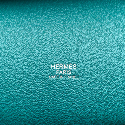Hermes Taurillon Clemence Jypsiere 28 Bleu Paon 6 of 17