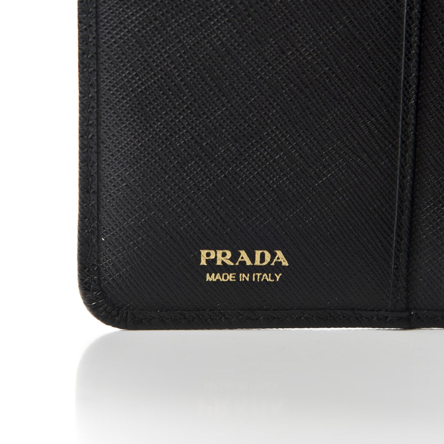 Saffiano Metal Compact Wallet Black
