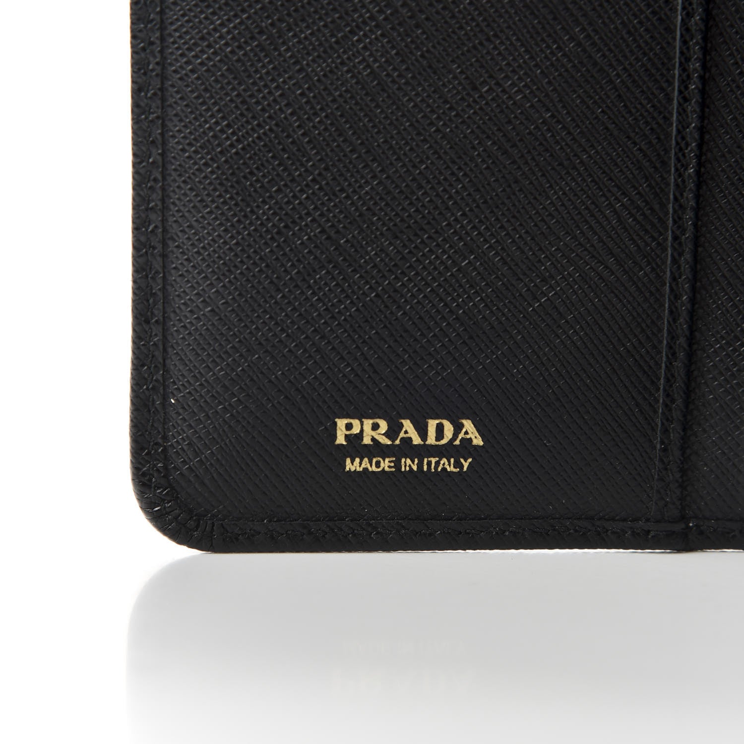 Prada Saffiano Metal Compact Wallet Black 7 of 8