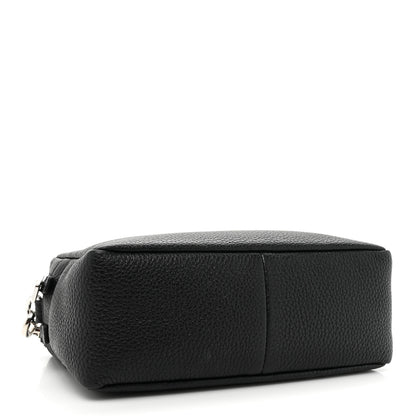 Prada Vitello Daino Soft Medium Double Zip Shoulder Bag Black 4 of 14