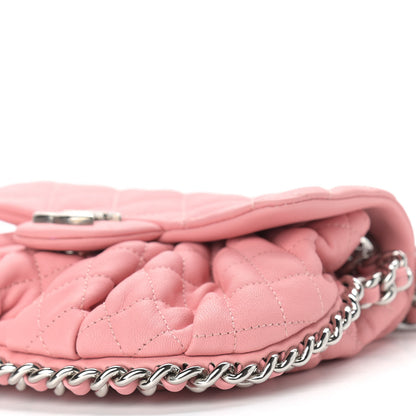 Chanel Washed Lambskin Quilted Mini Chain Around Messenger Pink 9 of 9