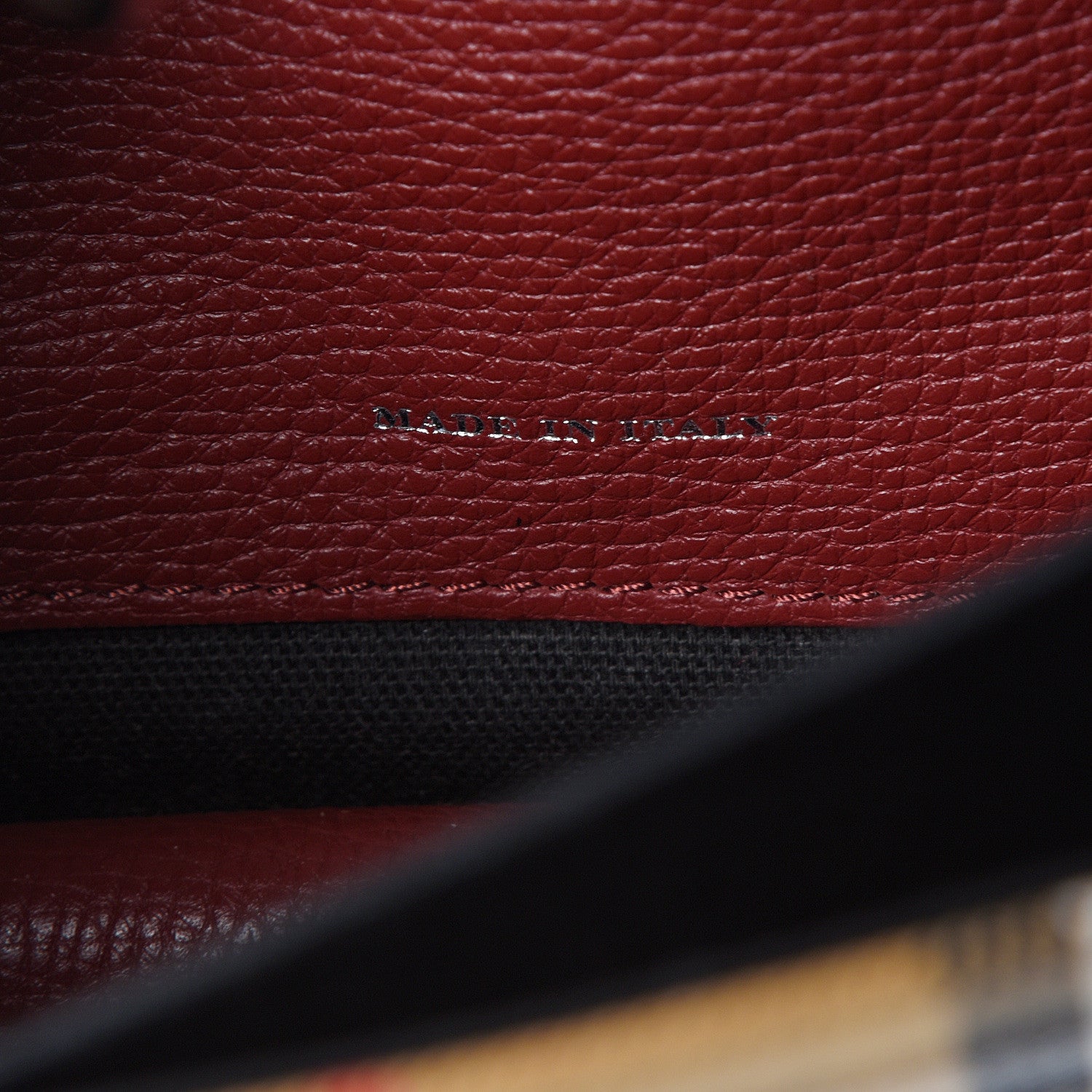Burberry Derby Calfskin House Check Mini Macken Crossbody Bag Russet Red 7 of 10