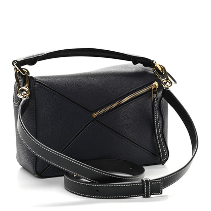 Loewe Calfskin Small Puzzle Bag Midnight Blue Black 3 of 10