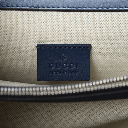 Gucci Calfskin Bee Embroidered Medium Dionysus Shoulder Bag White Blue Hibiscus Red 8 of 13