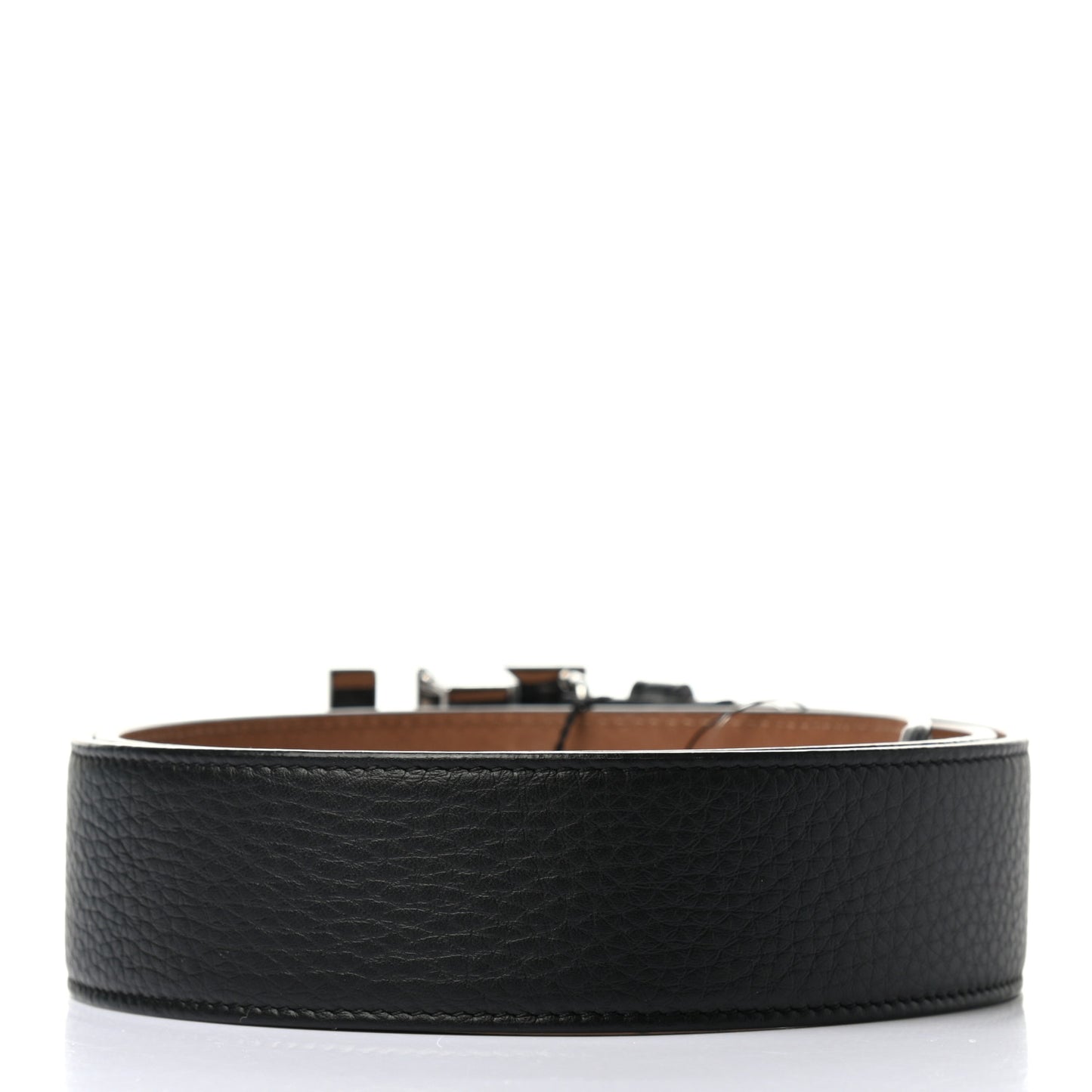 Cuoio Romano FF Buckle Belt 95 38 Black