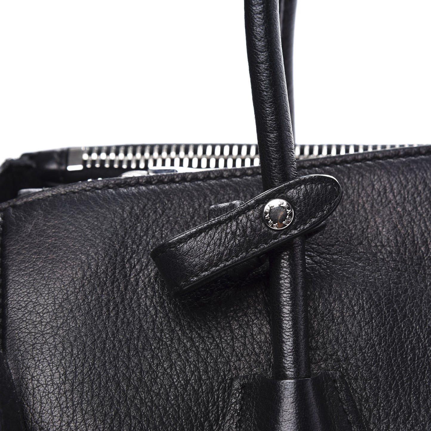 Vitello Daino Twin Pocket Tote Black