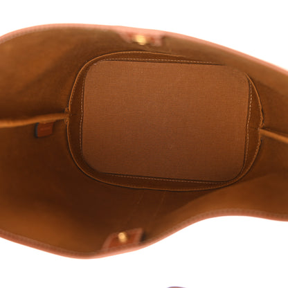 Celine Triomphe Canvas Calfskin Small Bucket Bag Tan 5 of 10
