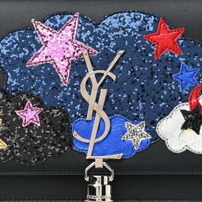 Saint Laurent Smooth Calfskin Patchwork Classic Monogram Kate Tassel Chain Wallet Black 8 of 11