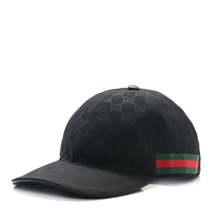 Gucci Monogram Web Baseball Hat S Black 1 of 8