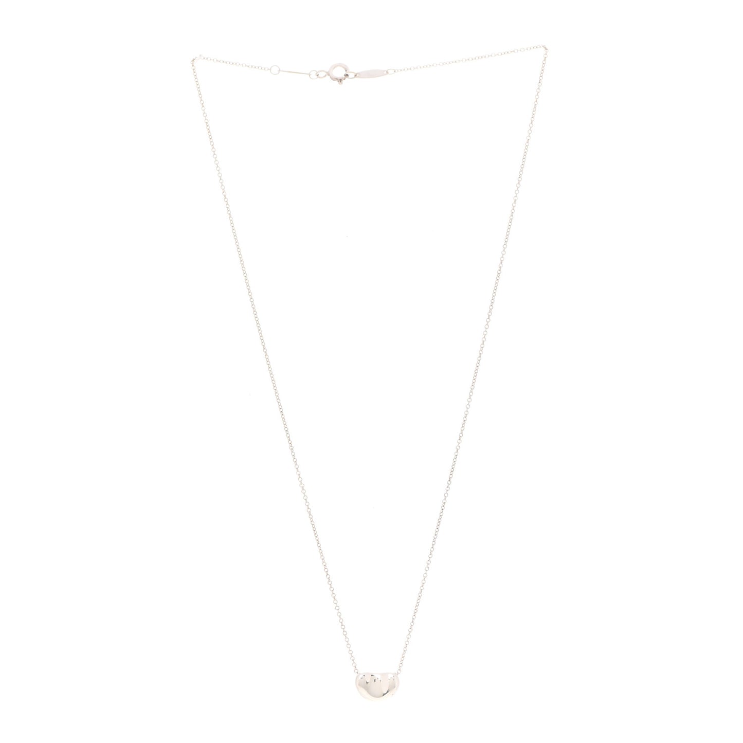 Sterling Silver 9mm Elsa Peretti Bean Pendant Necklace