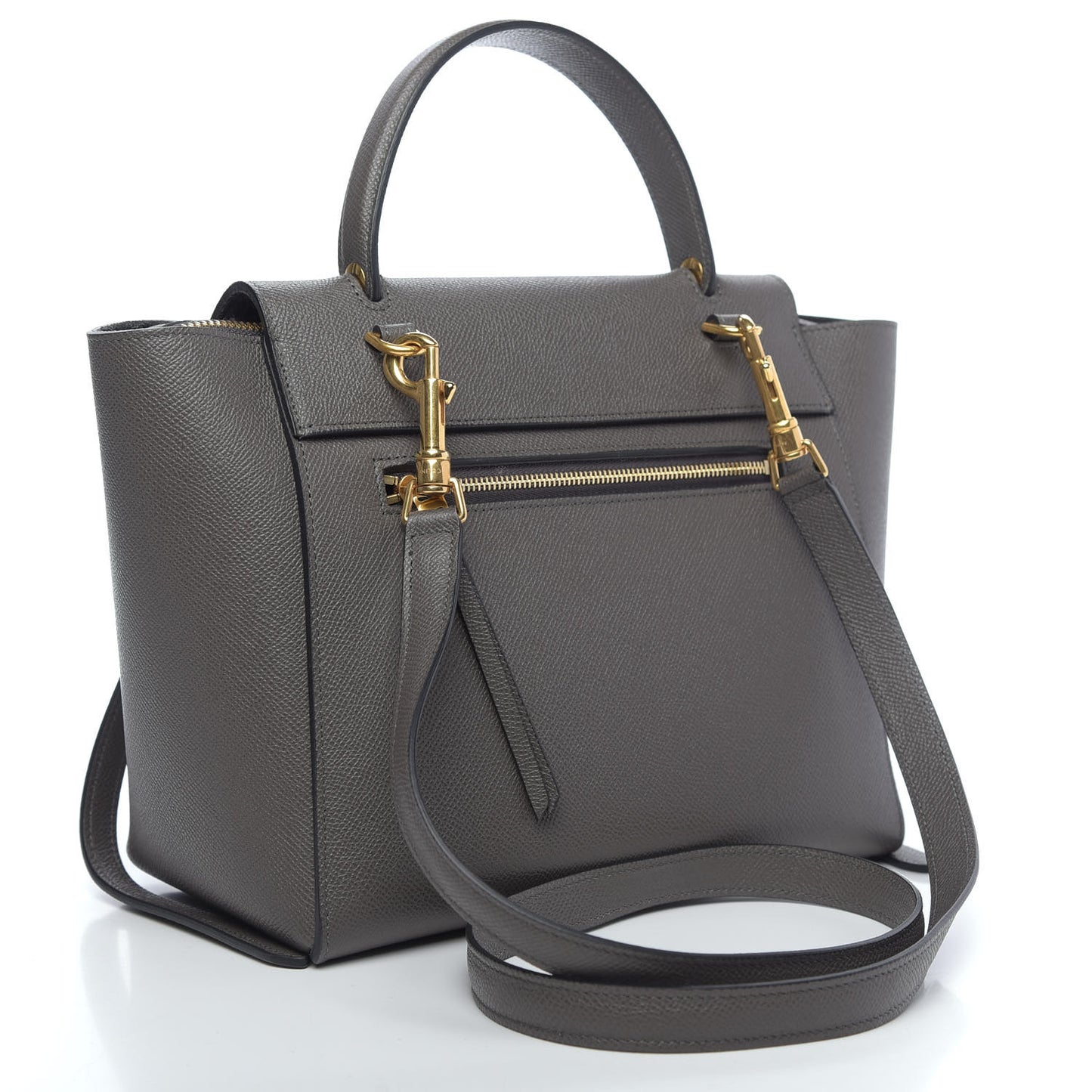 Grained Calfskin Mini Belt Bag Grey