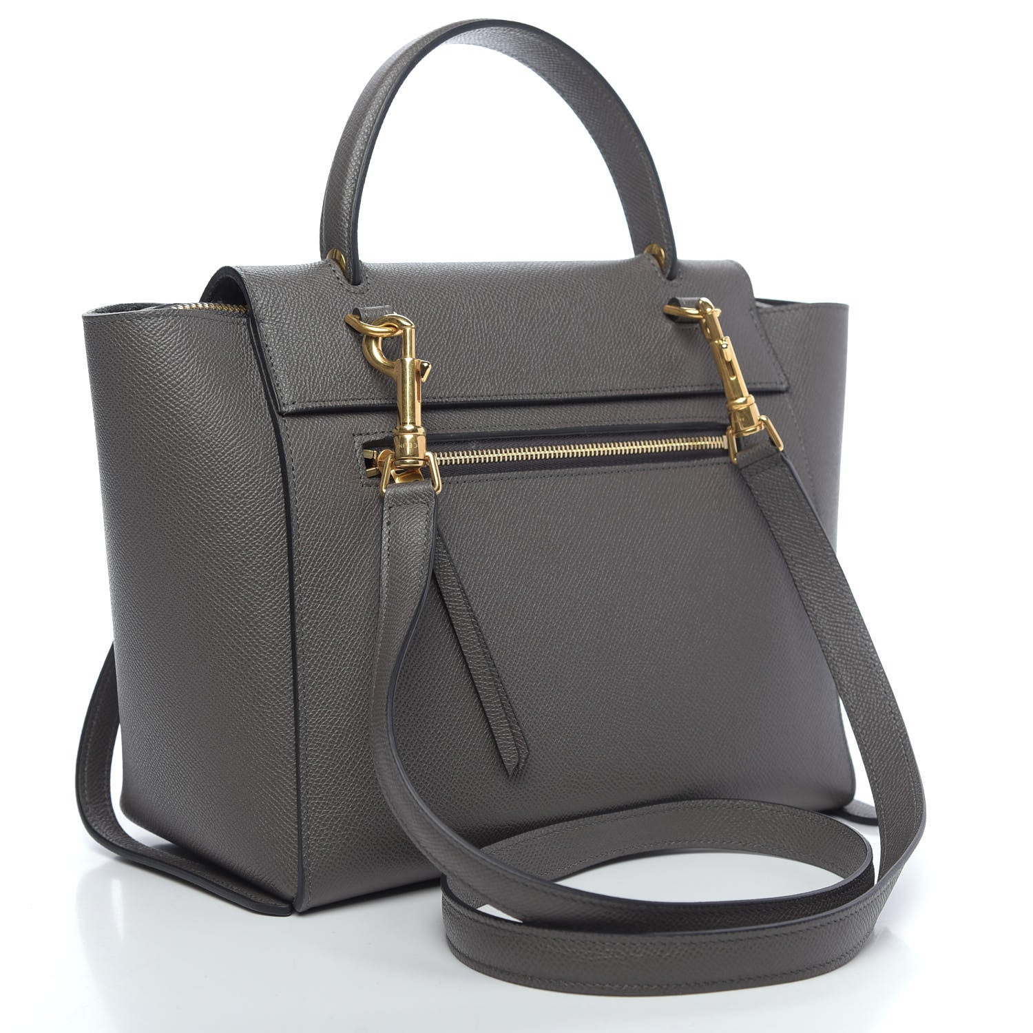 Celine Grained Calfskin Mini Belt Bag Grey 3 of 8