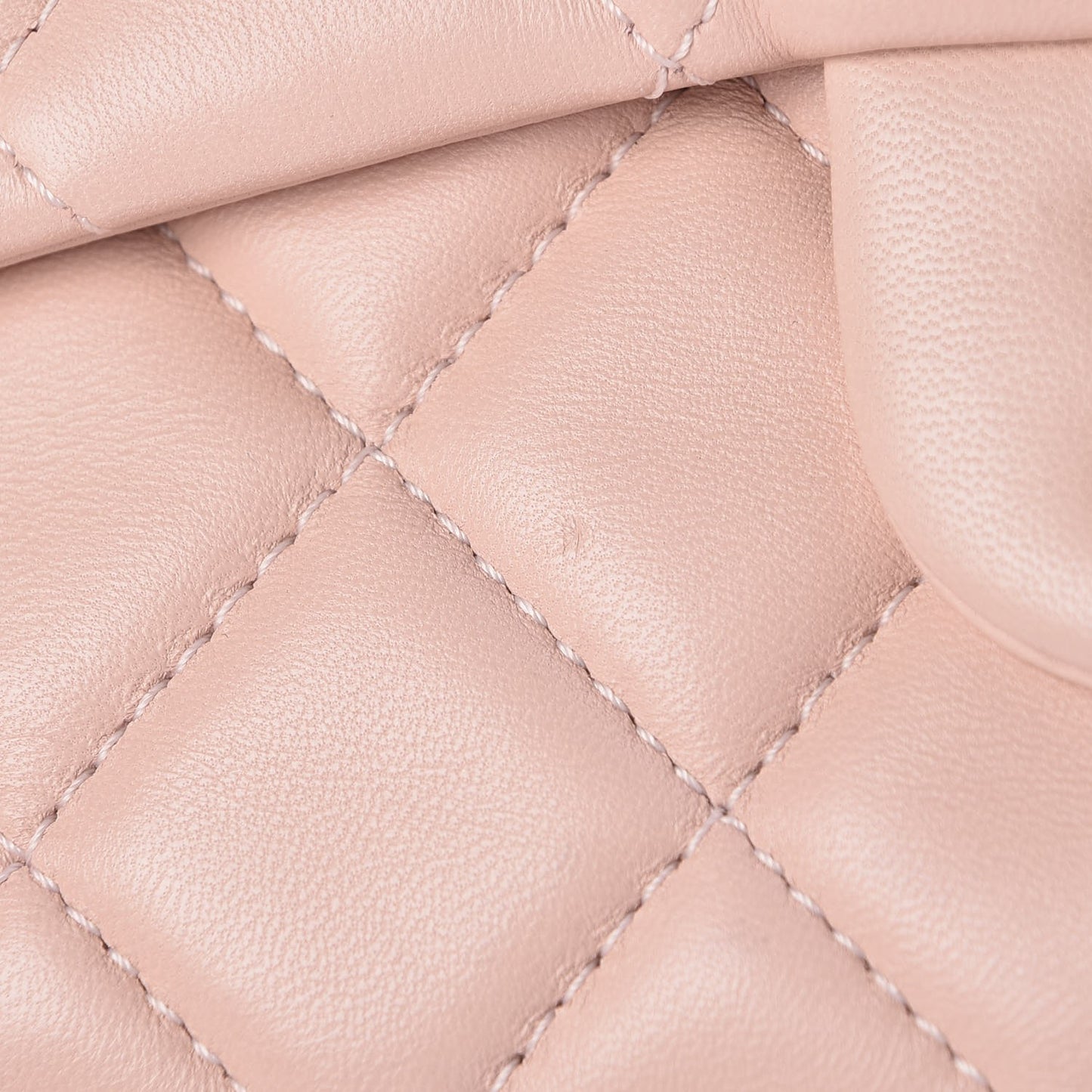 Lambskin Quilted Medium 3 Flap Light Pink