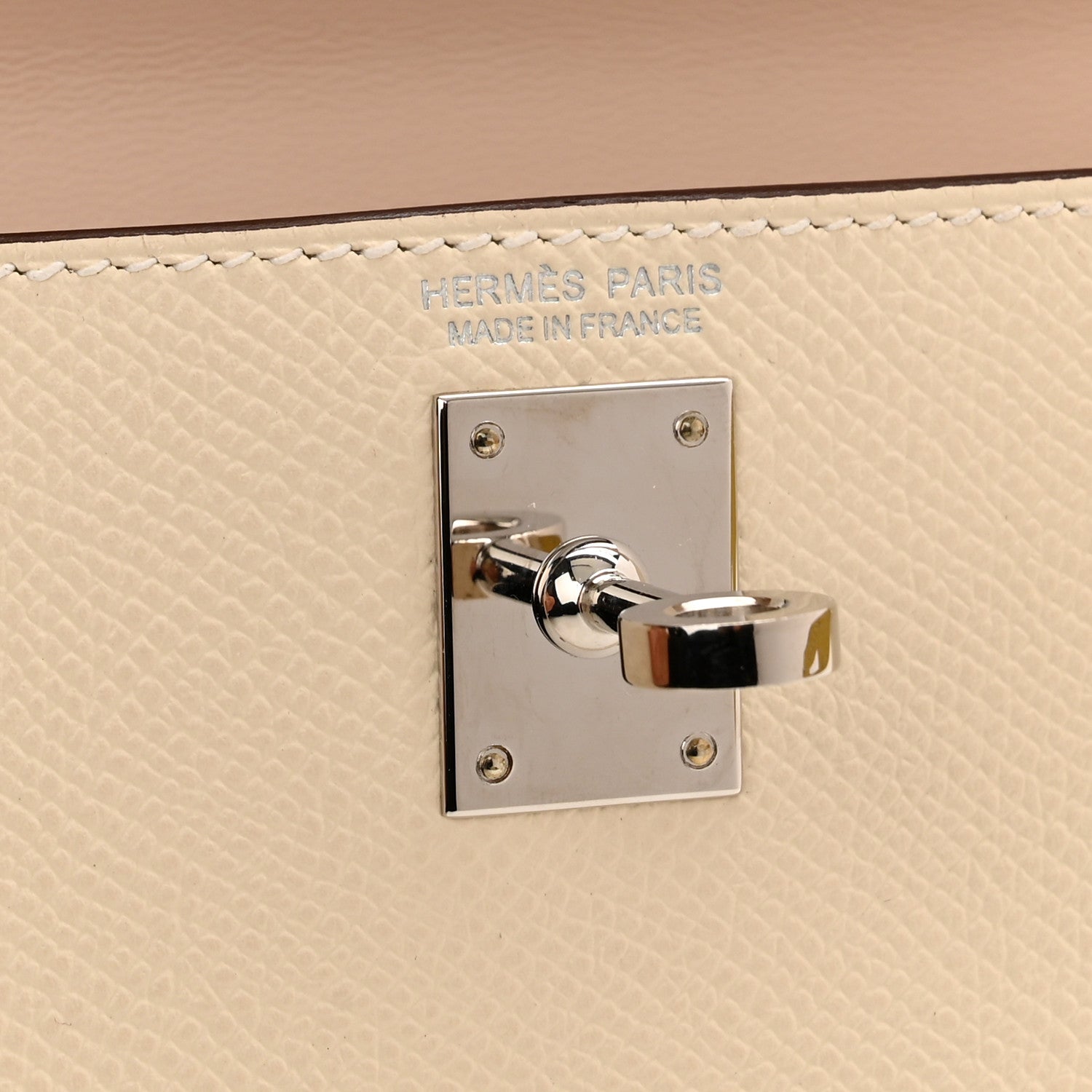 Hermes Epsom Mini Kelly Sellier 20 Nata Jaune Poussin Sesame 6 of 13