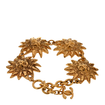 Chanel Leo Lion Sun Medallion Bracelet Gold 3 of 4