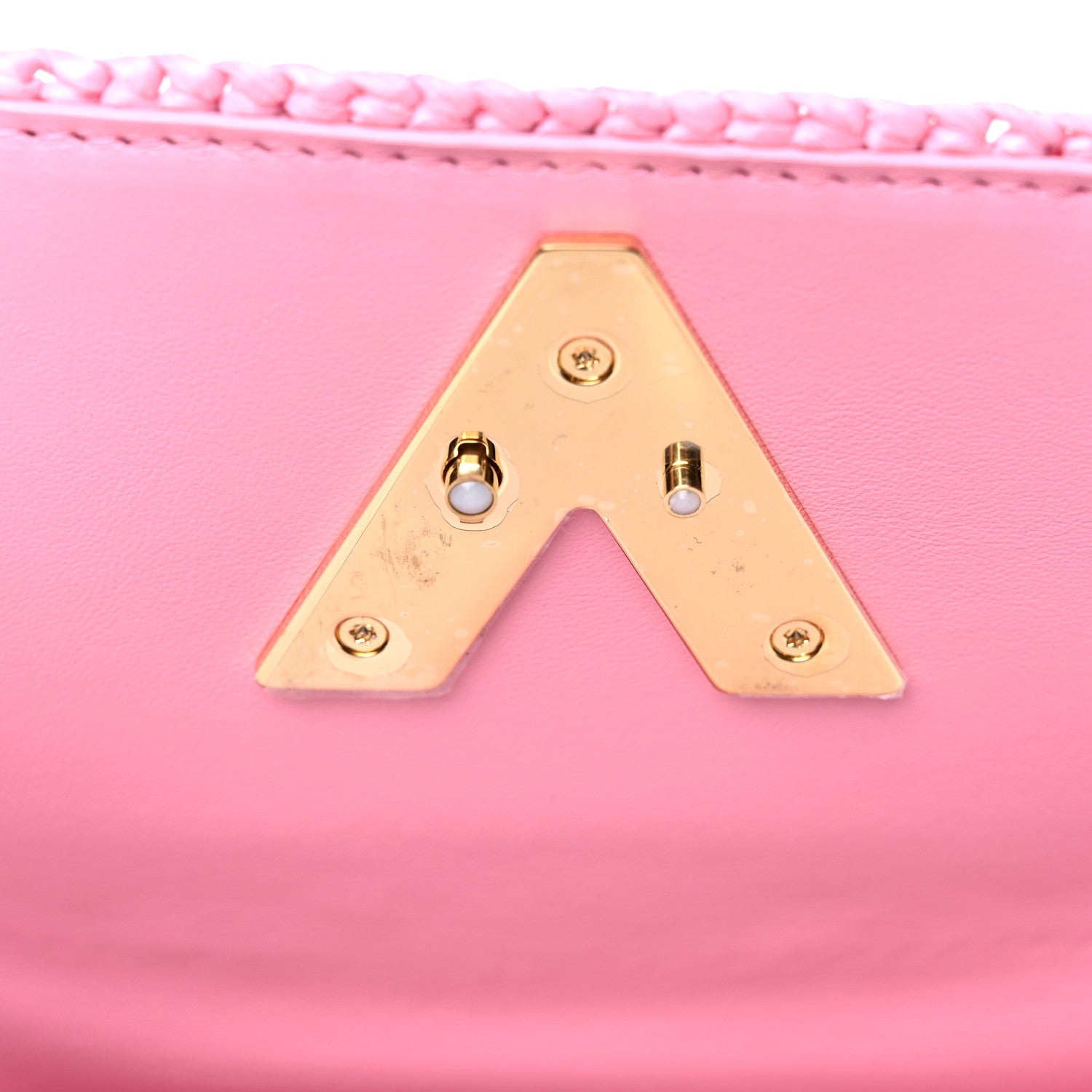 Louis Vuitton Raffia Twist Shoulder Bag PM Pink 11 of 11