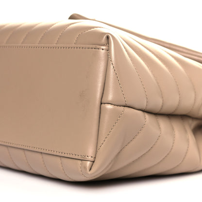 Saint Laurent Calfskin Y Quilted Monogram Medium Loulou Chain Satchel Dark Beige 11 of 15