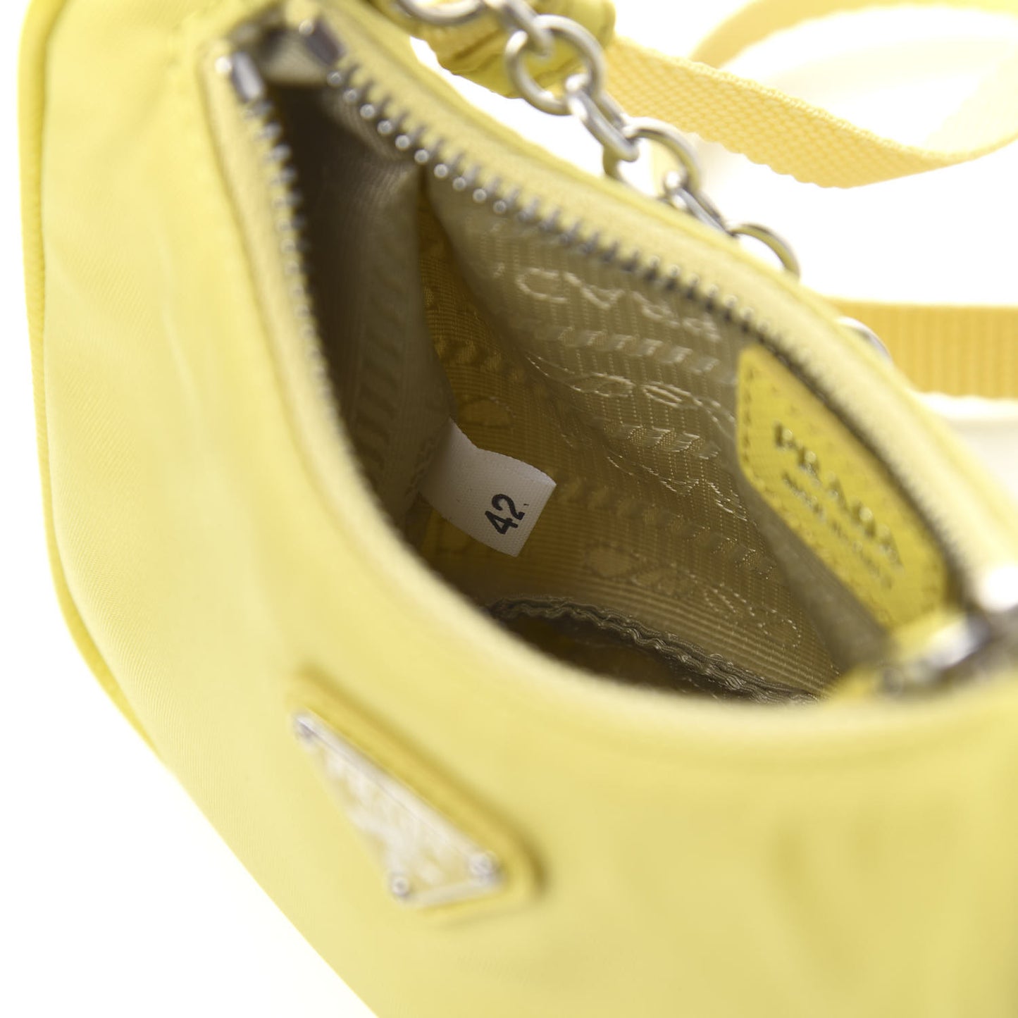 Tessuto Nylon Saffiano Mini Re-Edition 2000 Shoulder Bag Ananas