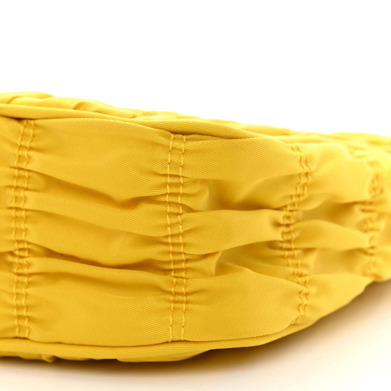 Prada Tessuto Nylon Gaufre Shoulder Bag Giallo 11 of 12