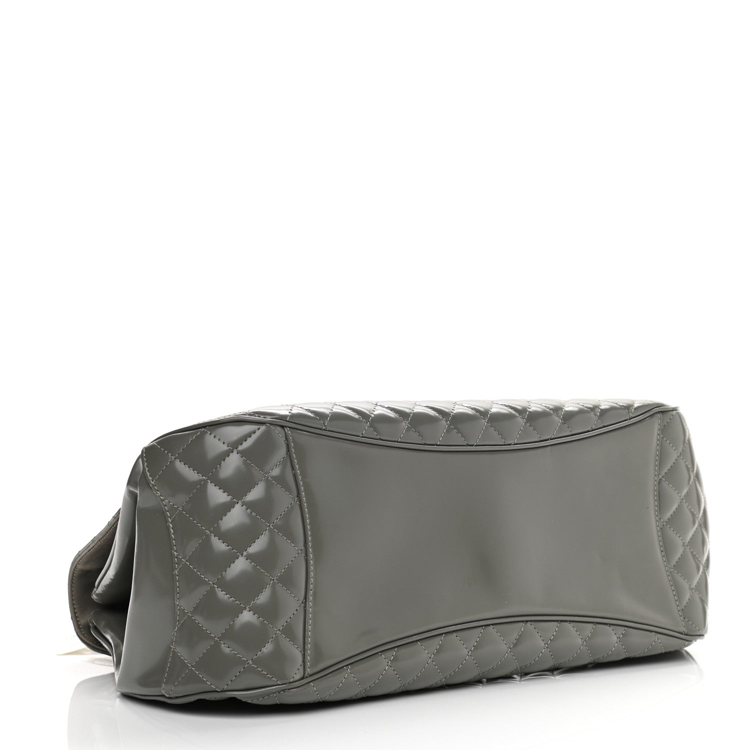 Chanel Glazed Calfskin Mademoiselle Lock Kelly Flap Bag Grey 4 of 11
