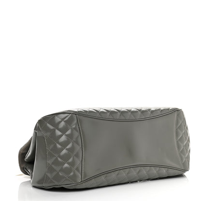 Chanel Glazed Calfskin Mademoiselle Lock Kelly Flap Bag Grey 4 of 11
