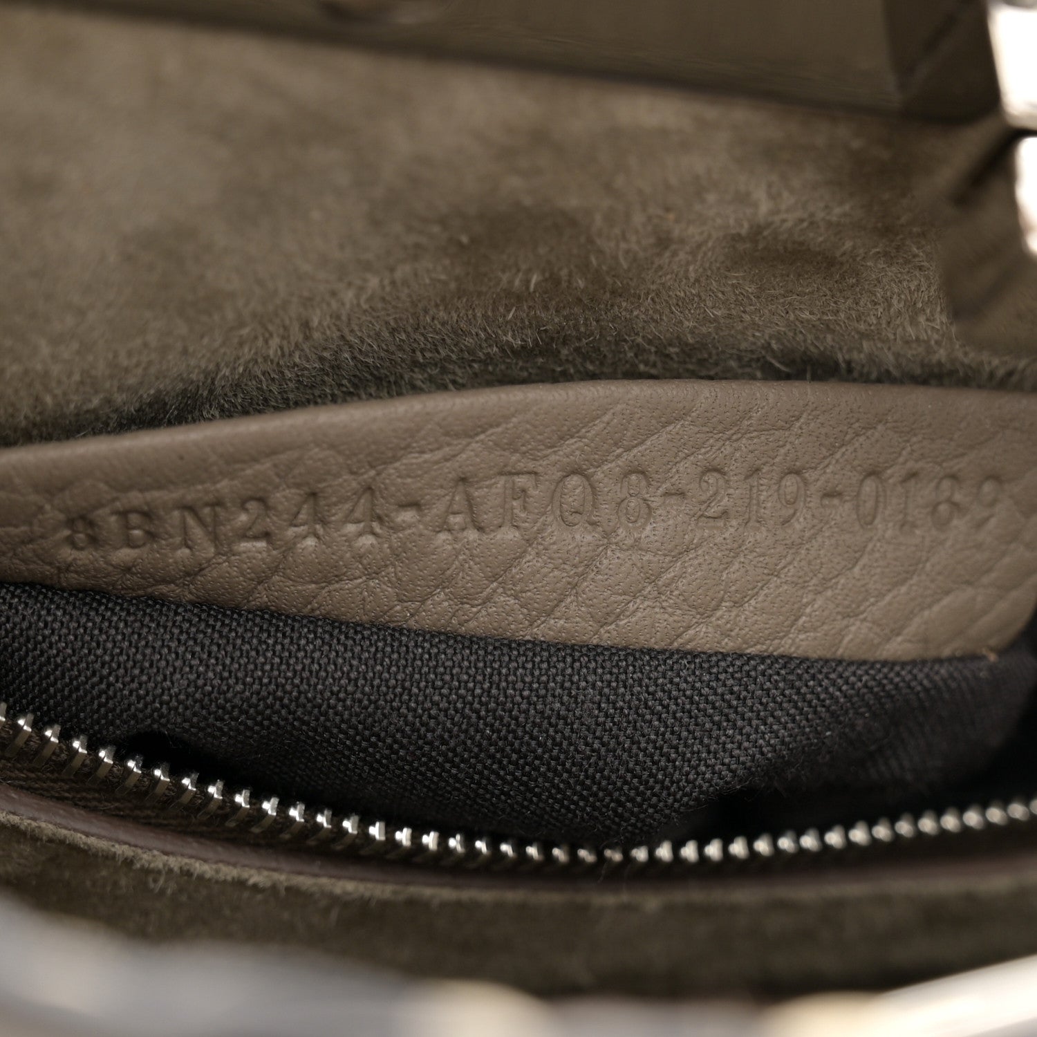 Fendi Vitello Granato Camoscio Macro Stitching Selleria Mini Peekaboo Iconic Satchel Tartufo 7 of 11