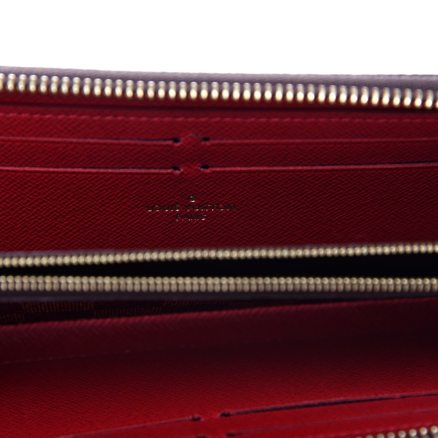 Louis Vuitton Damier Ebene Clemence Wallet Cherry 6 of 7