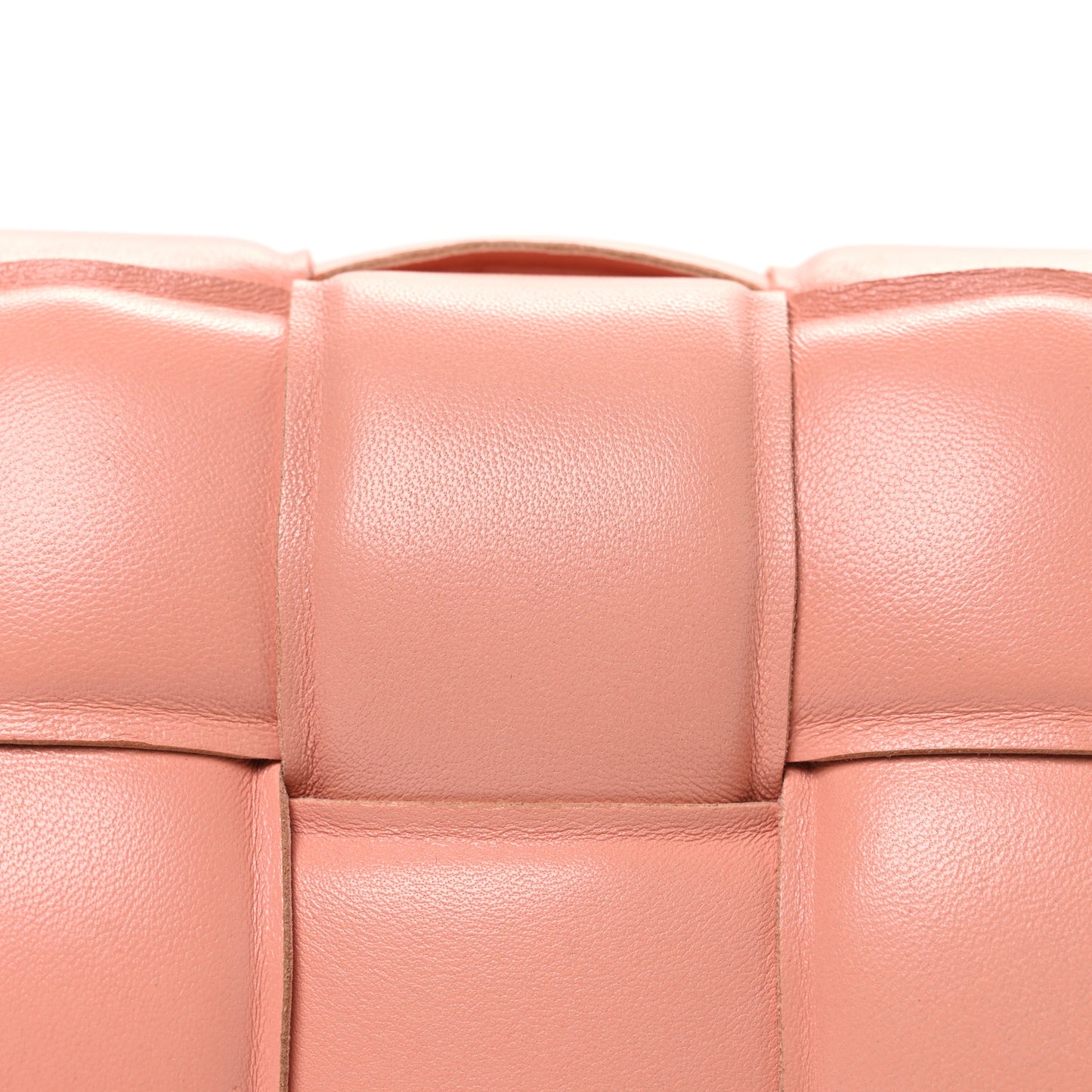 Nappa Maxi Intreccio Padded Cassette Crossbody Bag Peachy Peachy