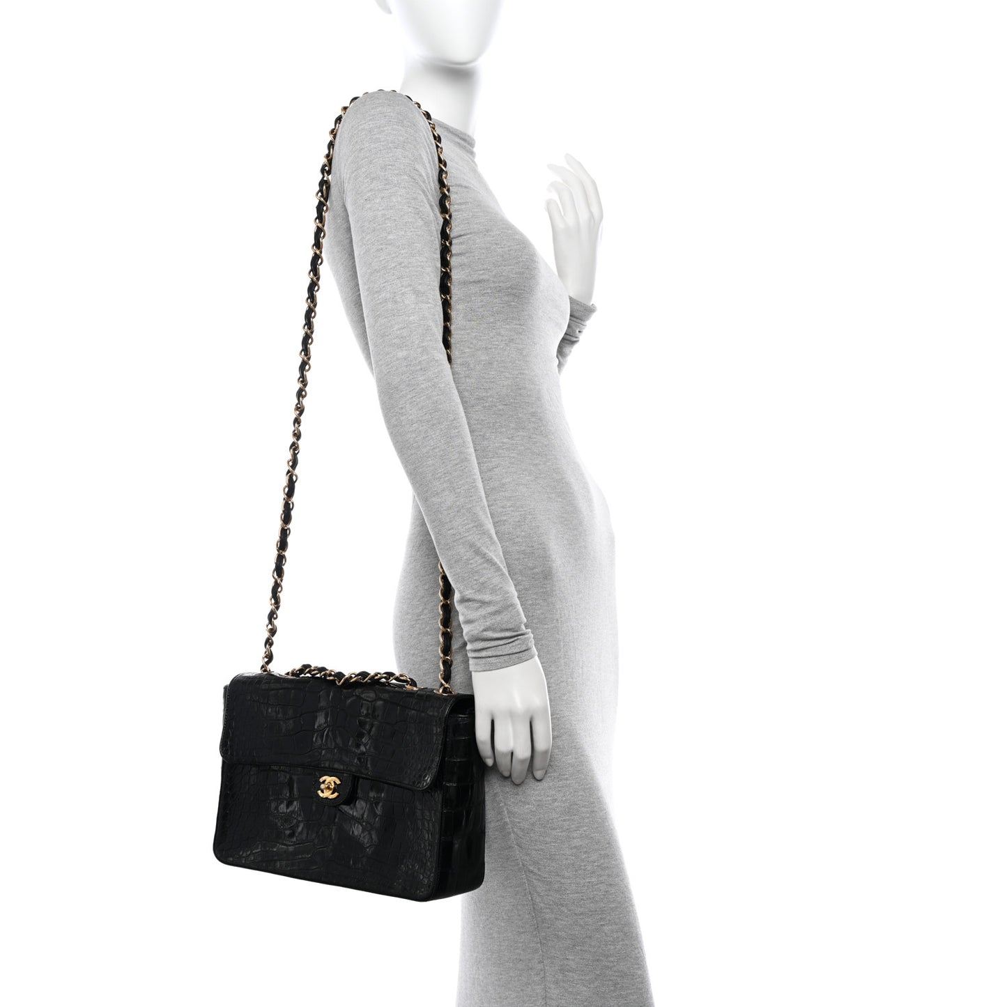 Alligator Jumbo Single Flap Black