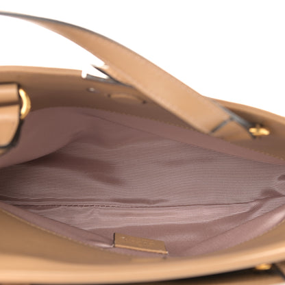 Gucci Lambskin Small Linea Matisse Top Handle Bag Natural Tan 4 of 10