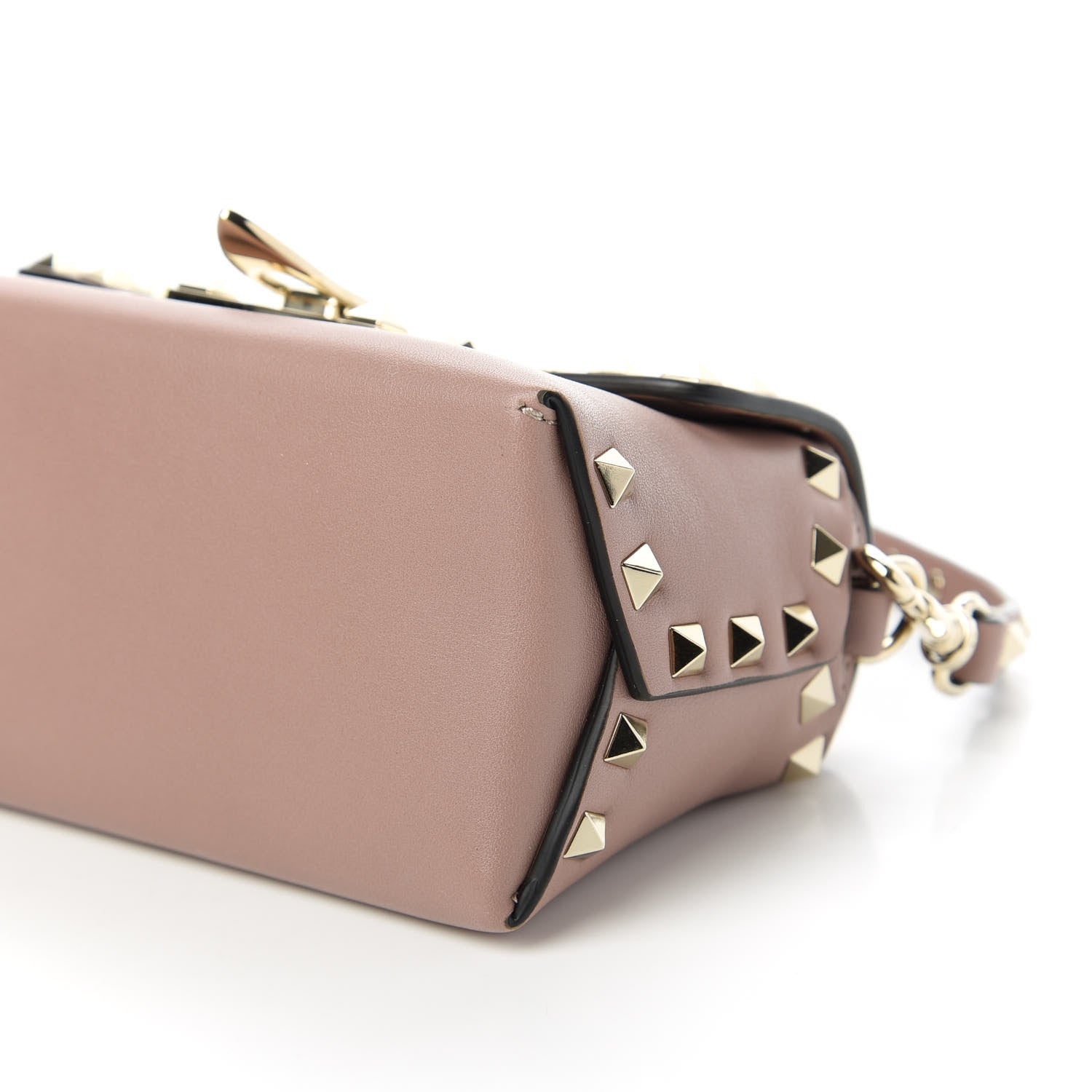 Valentino Garavani Calfskin Mini Rockstud Crossbody Bag Poudre 7 of 11