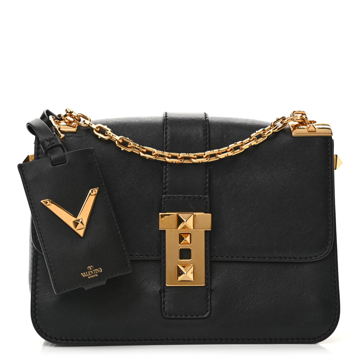 Vitello B-Rockstud Flap Black