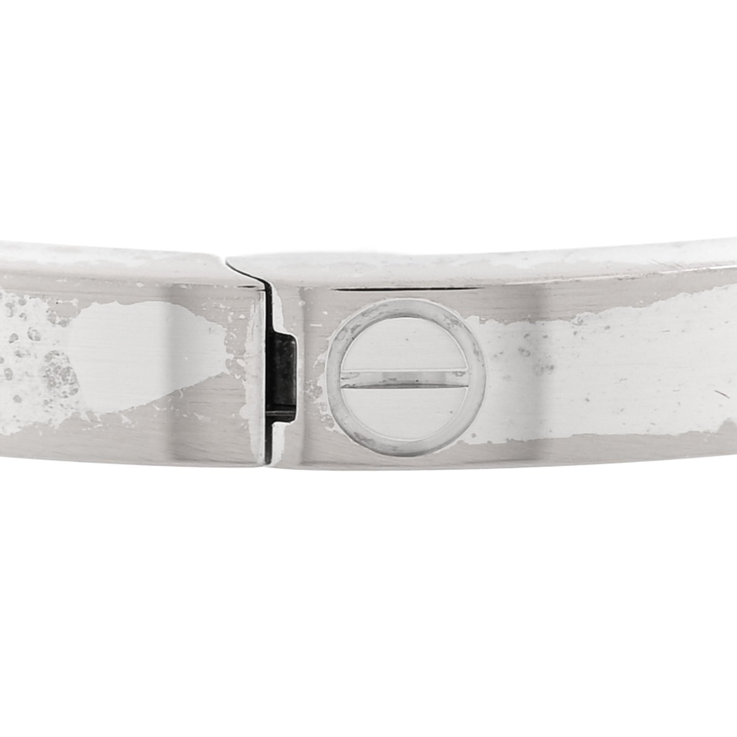 18K White Gold 10 Diamond Small LOVE Bracelet 17