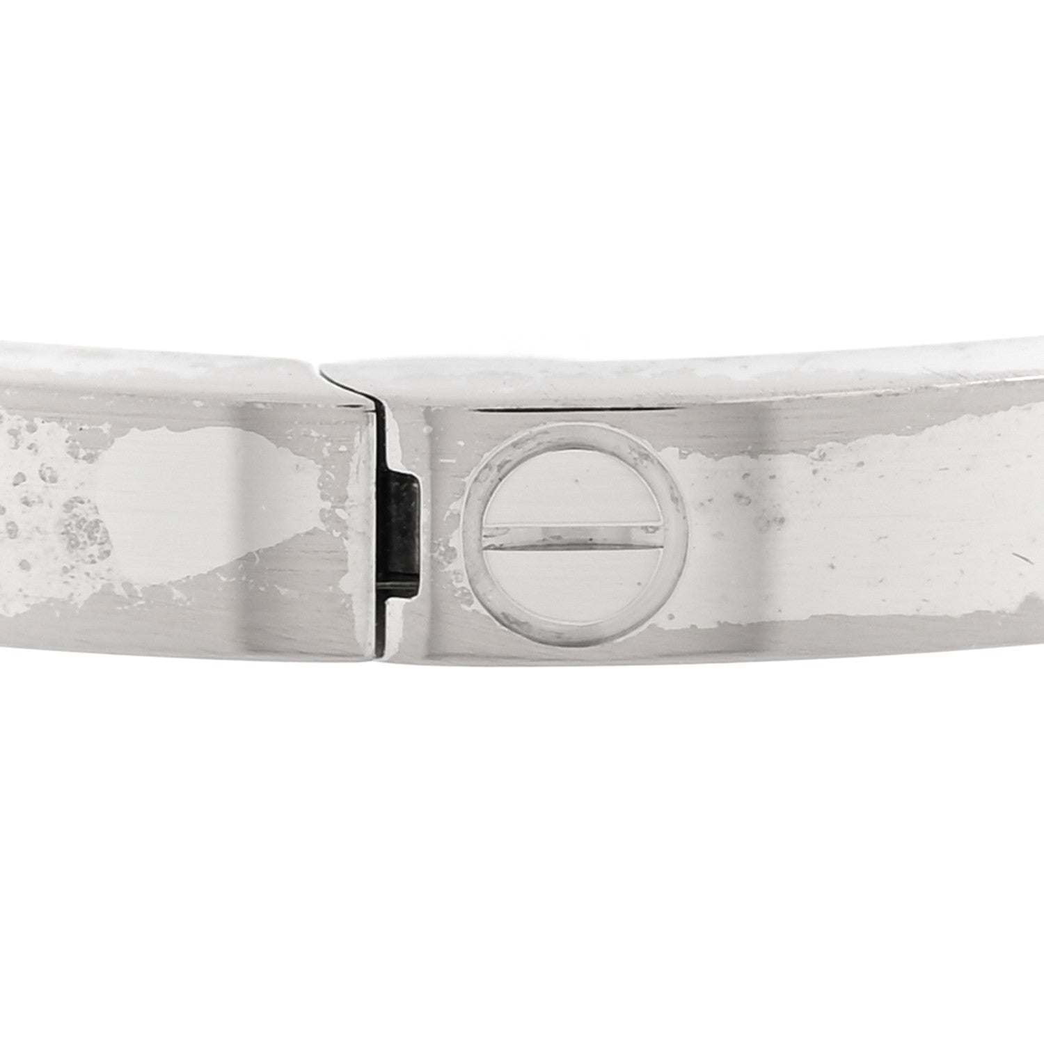 Cartier 18K White Gold 10 Diamond Small LOVE Bracelet 17 5 of 7