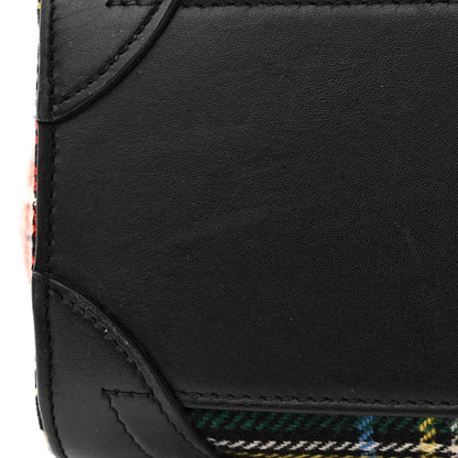 Celine Tartan Calfskin Nano Luggage Red Blue 14 of 18