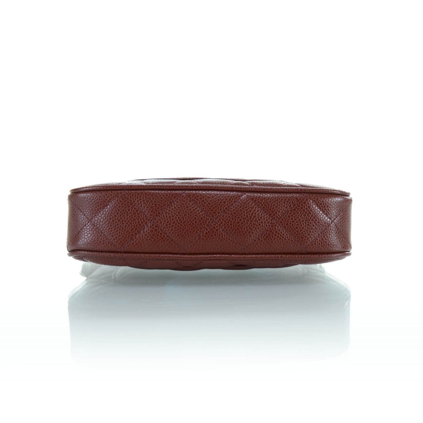 Caviar Quilted Pochette Dark Red