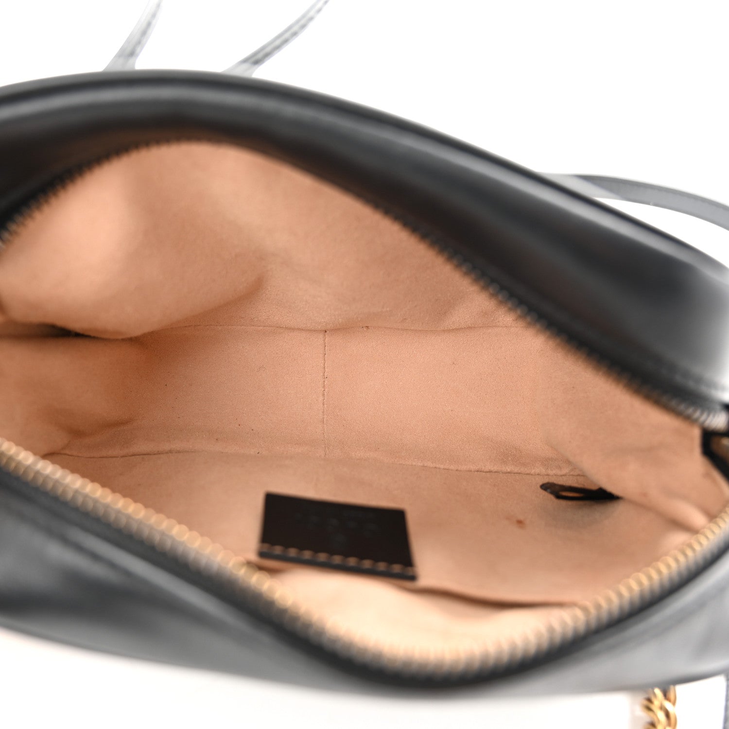 Gucci Calfskin Matelasse Mini GG Marmont Chain Shoulder Bag Black 5 of 10